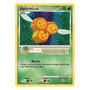 Carte Apitrini - Commune (Brillante) de Pokémon Diamant & Perle Tempête 57/100