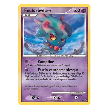 Feuforêve 68/100 : Joyau Commune (Brillante) de l'extension Pokémon Diamant & Perle Tempête