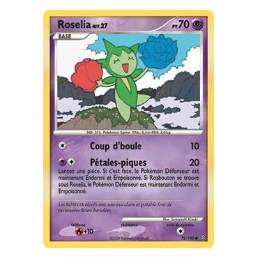 Découvrez Roselia, carte Commune (Brillante) de la série Diamant & Perle Tempête