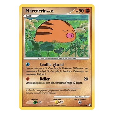 Découvrez Marcacrin, carte Commune (Brillante) de la série Diamant & Perle Tempête