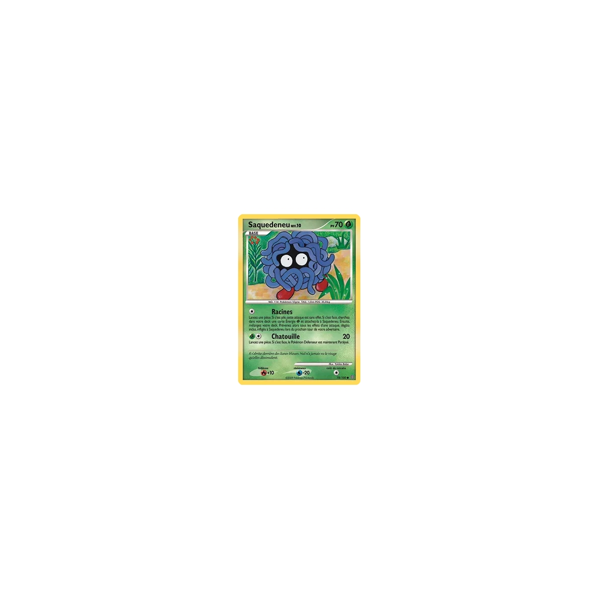 Carte Saquedeneu - Commune (Brillante) de Pokémon Diamant & Perle Tempête 78/100