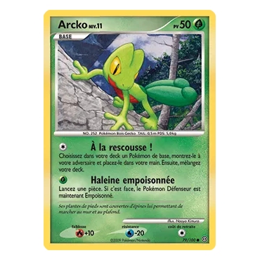 Carte Arcko - Commune (Brillante) de Pokémon Diamant & Perle Tempête 79/100