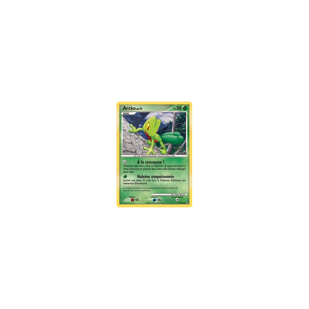 Carte Arcko - Commune (Brillante) de Pokémon Diamant & Perle Tempête 79/100