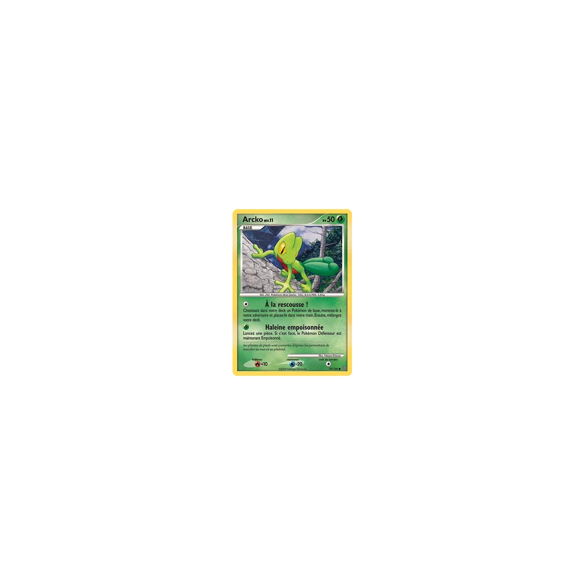 Carte Arcko - Commune (Brillante) de Pokémon Diamant & Perle Tempête 79/100