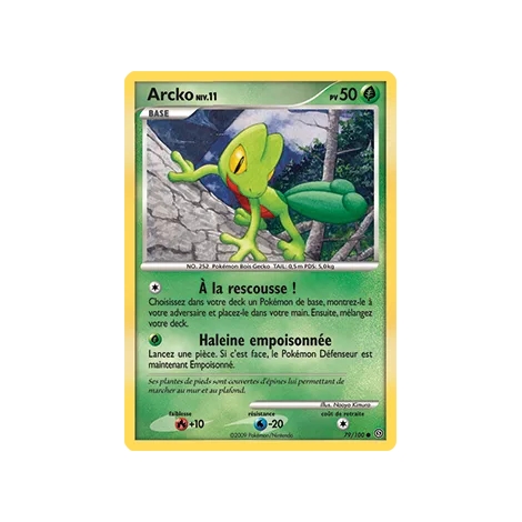 Carte Arcko - Commune (Brillante) de Pokémon Diamant & Perle Tempête 79/100