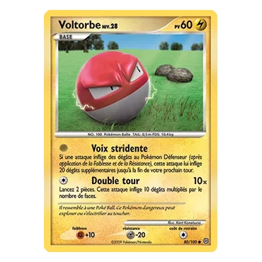 Carte Voltorbe - Commune (Brillante) de Pokémon Diamant & Perle Tempête 80/100