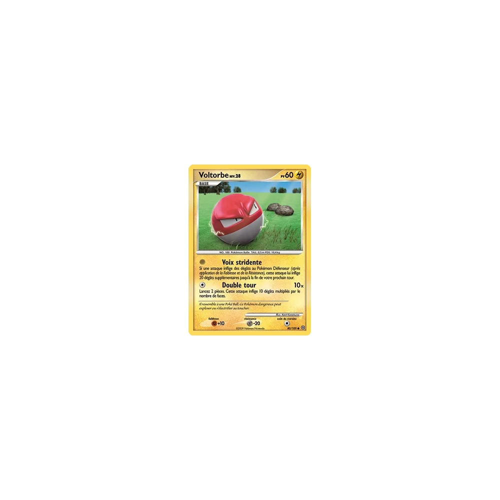 Carte Voltorbe - Commune (Brillante) de Pokémon Diamant & Perle Tempête 80/100