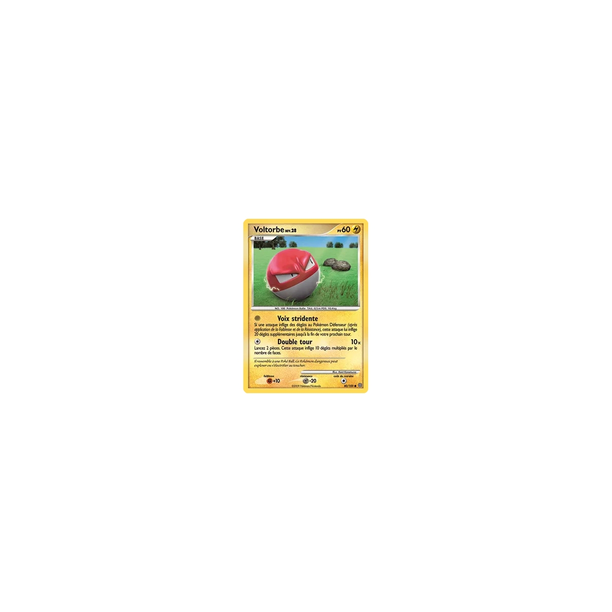 Carte Voltorbe - Commune (Brillante) de Pokémon Diamant & Perle Tempête 80/100