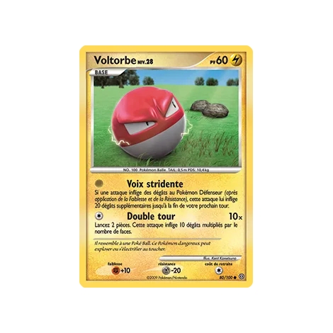 Carte Voltorbe - Commune (Brillante) de Pokémon Diamant & Perle Tempête 80/100