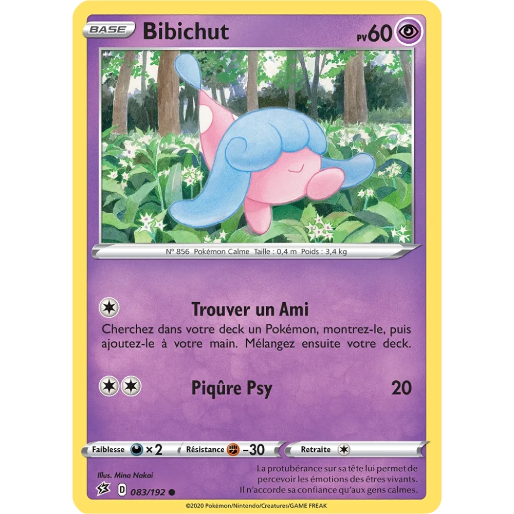 Bibichut 083/192 : Joyau Commune (Brillante) de l'extension Pokémon Épée et Bouclier Clash des Rebelles