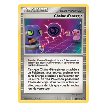 Carte Chaîne d'énergie - Peu commune (Brillante) de Pokémon Diamant & Perle Tempête 83/100