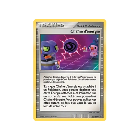 Carte Chaîne d'énergie - Peu commune (Brillante) de Pokémon Diamant & Perle Tempête 83/100