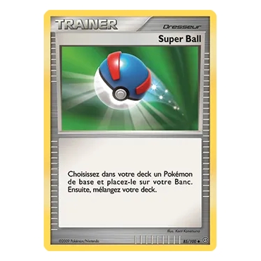 Découvrez Super Ball, carte Peu commune (Brillante) de la série Diamant & Perle Tempête