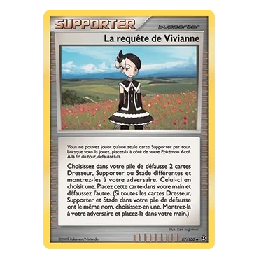Carte La requête de Vivianne - Peu commune (Brillante) de Pokémon Diamant & Perle Tempête 87/100