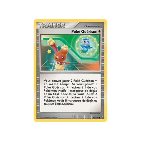 Carte Poké Guérison + - Peu commune (Brillante) de Pokémon Diamant & Perle Tempête 90/100