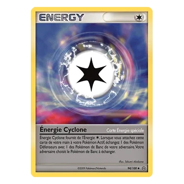 Découvrez Énergie Cyclone, carte Peu commune (Brillante) de la série Diamant & Perle Tempête