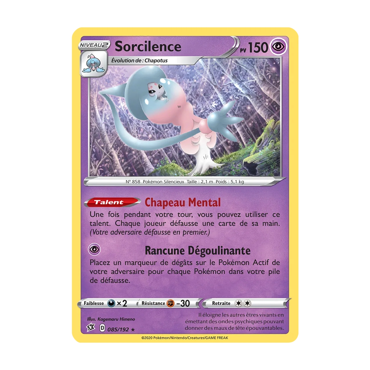 Sorcilence 085/192 : Joyau Holographique rare de l'extension Pokémon Épée et Bouclier Clash des Rebelles