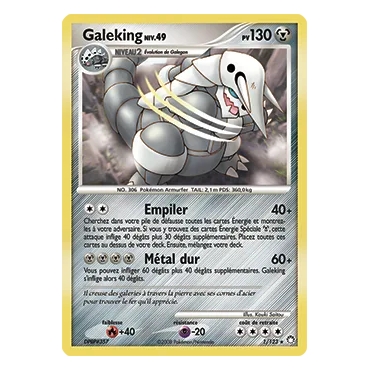 Carte Galeking - Holographique rare de Pokémon Diamant & Perle Trésors Mystérieux 1/123