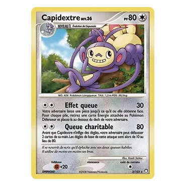 Capidextre 3/123 : Joyau Holographique rare de l'extension Pokémon Diamant & Perle Trésors Mystérieux