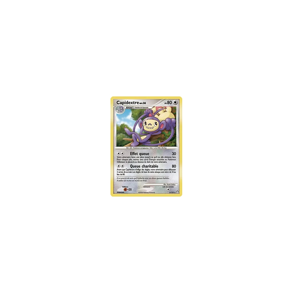 Capidextre 3/123 : Joyau Holographique rare de l'extension Pokémon Diamant & Perle Trésors Mystérieux