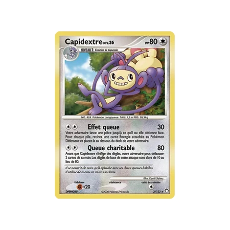 Capidextre 3/123 : Joyau Holographique rare de l'extension Pokémon Diamant & Perle Trésors Mystérieux