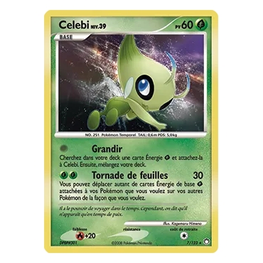 Carte Celebi - Holographique rare de Pokémon Diamant & Perle Trésors Mystérieux 7/123