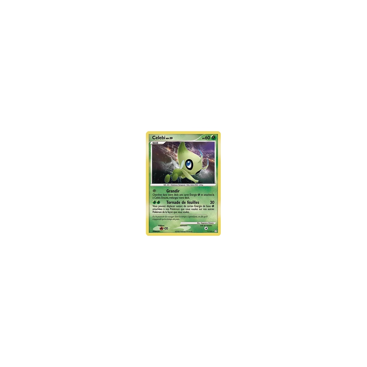 Carte Celebi - Holographique rare de Pokémon Diamant & Perle Trésors Mystérieux 7/123