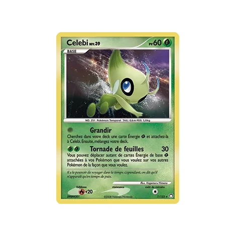 Carte Celebi - Holographique rare de Pokémon Diamant & Perle Trésors Mystérieux 7/123