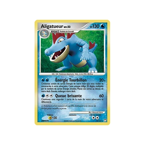 Aligatueur 8/123 : Joyau Holographique rare de l'extension Pokémon Diamant & Perle Trésors Mystérieux