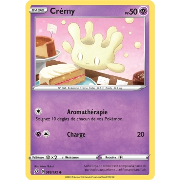 Carte Crèmy - Commune (Brillante) de Pokémon Épée et Bouclier Clash des Rebelles 086/192