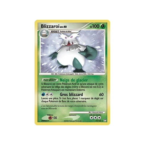 Blizzaroi 19/123 : Joyau Rare (Brillante) de l'extension Pokémon Diamant & Perle Trésors Mystérieux