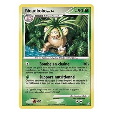 Carte Noadkoko - Rare (Brillante) de Pokémon Diamant & Perle Trésors Mystérieux 24/123