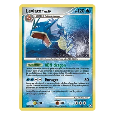 Découvrez Leviator, carte Rare (Brillante) de la série Diamant & Perle Trésors Mystérieux