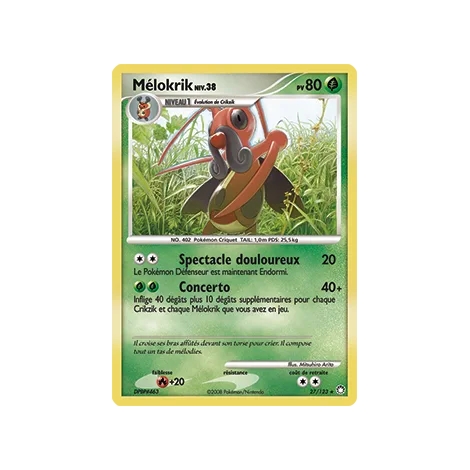 Mélokrik 27/123 : Joyau Rare (Brillante) de l'extension Pokémon Diamant & Perle Trésors Mystérieux