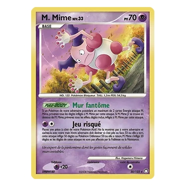 Découvrez M. Mime, carte Rare (Brillante) de la série Diamant & Perle Trésors Mystérieux