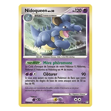 Nidoqueen 31/123 : Joyau Rare (Brillante) de l'extension Pokémon Diamant & Perle Trésors Mystérieux
