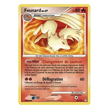 Découvrez Feunard, carte Rare (Brillante) de la série Diamant & Perle Trésors Mystérieux