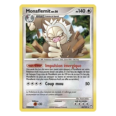 Carte Monaflemit - Rare (Brillante) de Pokémon Diamant & Perle Trésors Mystérieux 34/123