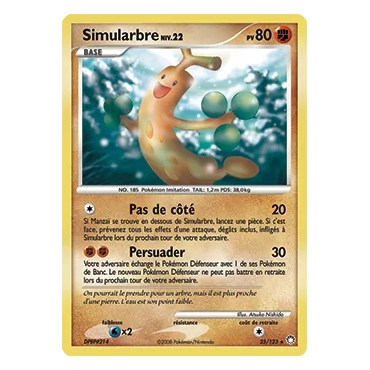 Découvrez Simularbre, carte Rare (Brillante) de la série Diamant & Perle Trésors Mystérieux