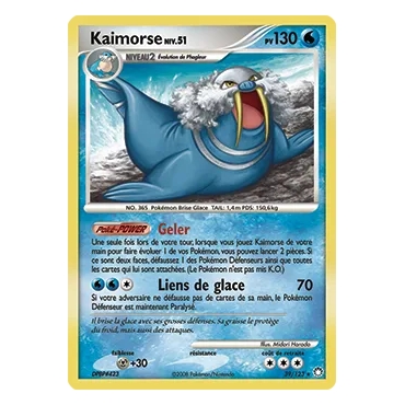 Kaimorse 39/123 : Joyau Rare (Brillante) de l'extension Pokémon Diamant & Perle Trésors Mystérieux