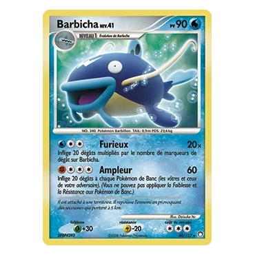 Carte Barbicha - Rare (Brillante) de Pokémon Diamant & Perle Trésors Mystérieux 40/123