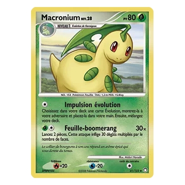 Carte Macronium - Peu commune (Brillante) de Pokémon Diamant & Perle Trésors Mystérieux 41/123