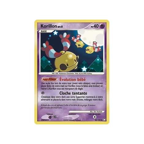 Korillon 42/123 : Joyau Peu commune (Brillante) de l'extension Pokémon Diamant & Perle Trésors Mystérieux