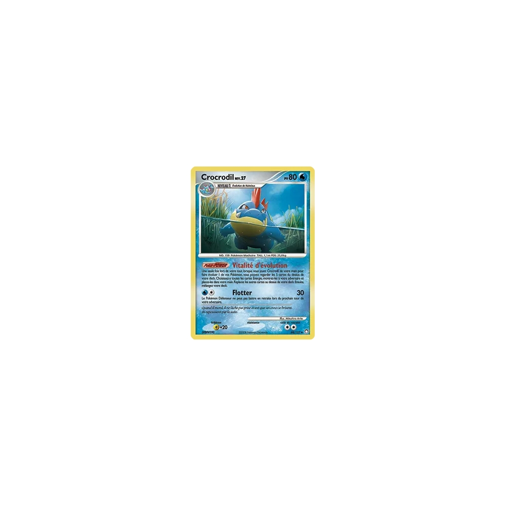 Carte Crocrodil - Peu commune (Brillante) de Pokémon Diamant & Perle Trésors Mystérieux 44/123