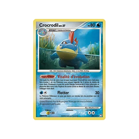 Carte Crocrodil - Peu commune (Brillante) de Pokémon Diamant & Perle Trésors Mystérieux 44/123