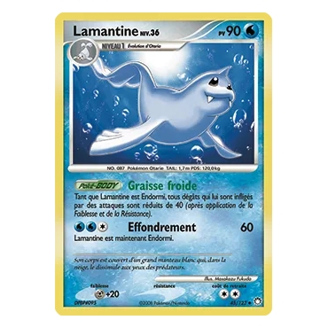 Carte Lamantine - Peu commune (Brillante) de Pokémon Diamant & Perle Trésors Mystérieux 45/123