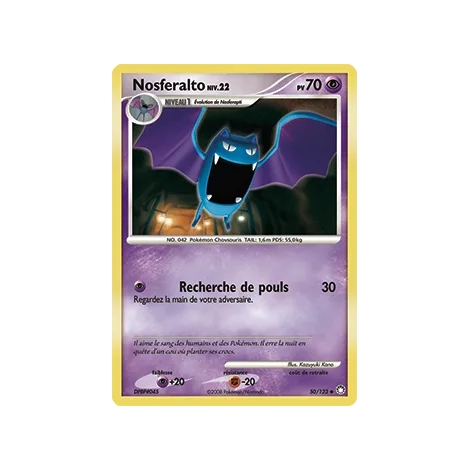 Nosferalto 50/123 : Joyau Peu commune (Brillante) de l'extension Pokémon Diamant & Perle Trésors Mystérieux