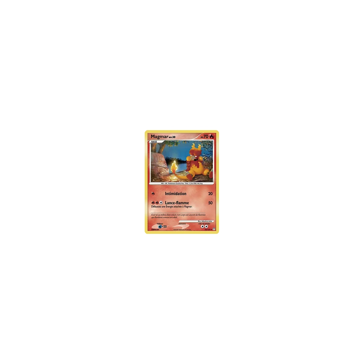 Carte Magmar - Peu commune (Brillante) de Pokémon Diamant & Perle Trésors Mystérieux 54/123