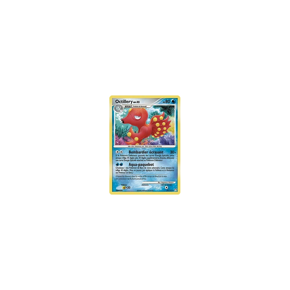 Carte Octillery - Peu commune (Brillante) de Pokémon Diamant & Perle Trésors Mystérieux 57/123