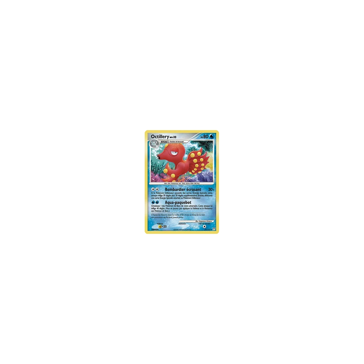 Carte Octillery - Peu commune (Brillante) de Pokémon Diamant & Perle Trésors Mystérieux 57/123